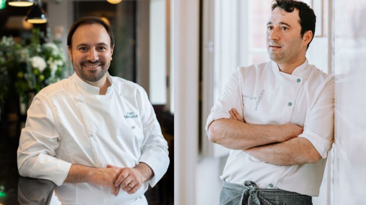 Chefs Julien Montbabut e Fábio Alves no restaurante Suba